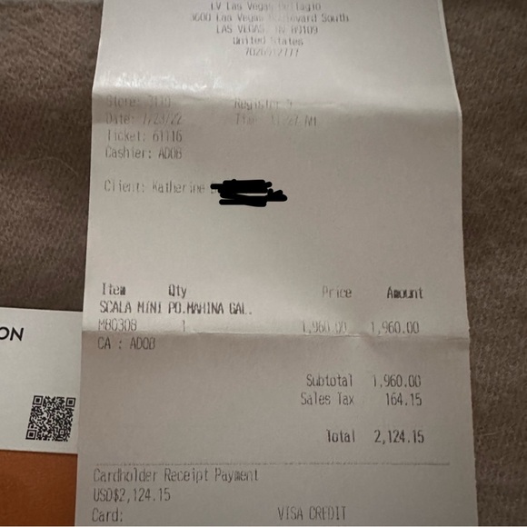 Louis Vuitton Scala Mini Pouch/Cross-Body - Grey Perforated Calf Leather - Picture 10 of 10